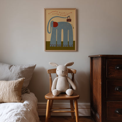 Nellie The Elephant | Nursery Print | UNFRAMED