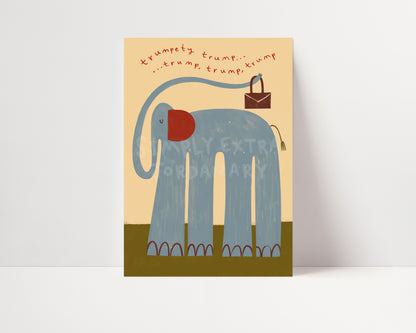 Nellie The Elephant | Nursery Print | UNFRAMED