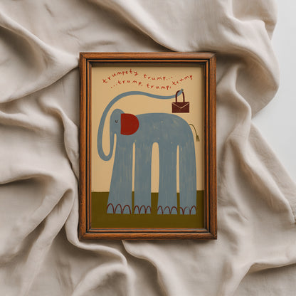 Nellie The Elephant | Nursery Print | UNFRAMED