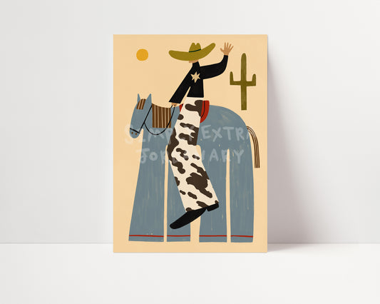 Into The Dusk | Cowboy Print | UNFRAMED