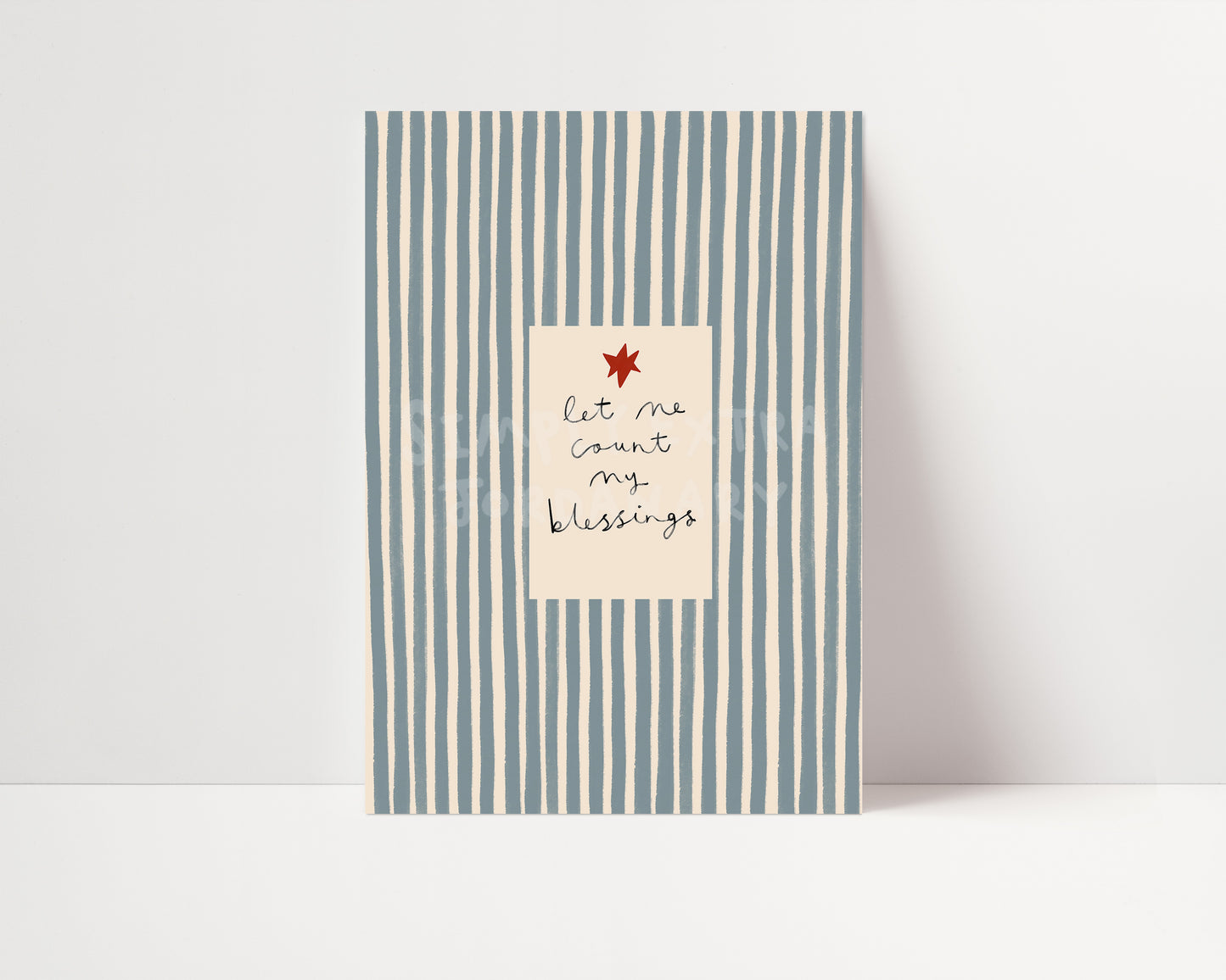 Let Me Count My Blessings | Striped Print | UNFRAMED