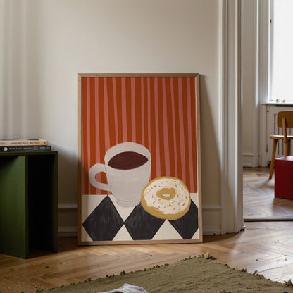 Coffee & Doughnuts | Coffee Print | UNFRAMED