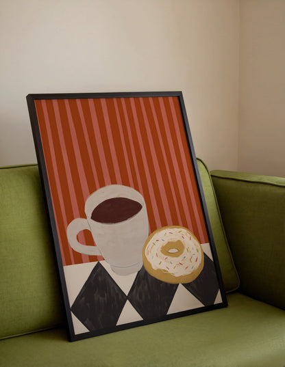 Coffee & Doughnuts | Coffee Print | UNFRAMED