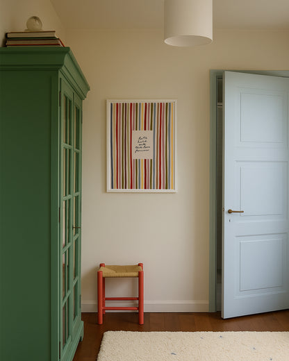 Hold Onto This Love Forever | Striped Print | UNFRAMED