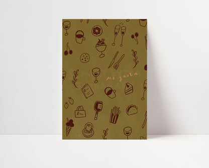 Me Gusta | Foodie Poster | UNFRAMED