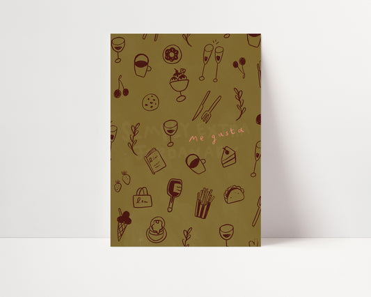 Me Gusta | Foodie Poster | UNFRAMED