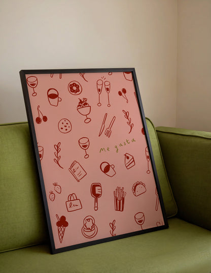 Me Gusta | Foodie Poster | UNFRAMED