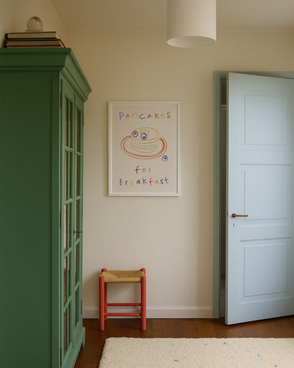 Pancakes For Breakfast | Breakfast Print | UNFRAMED