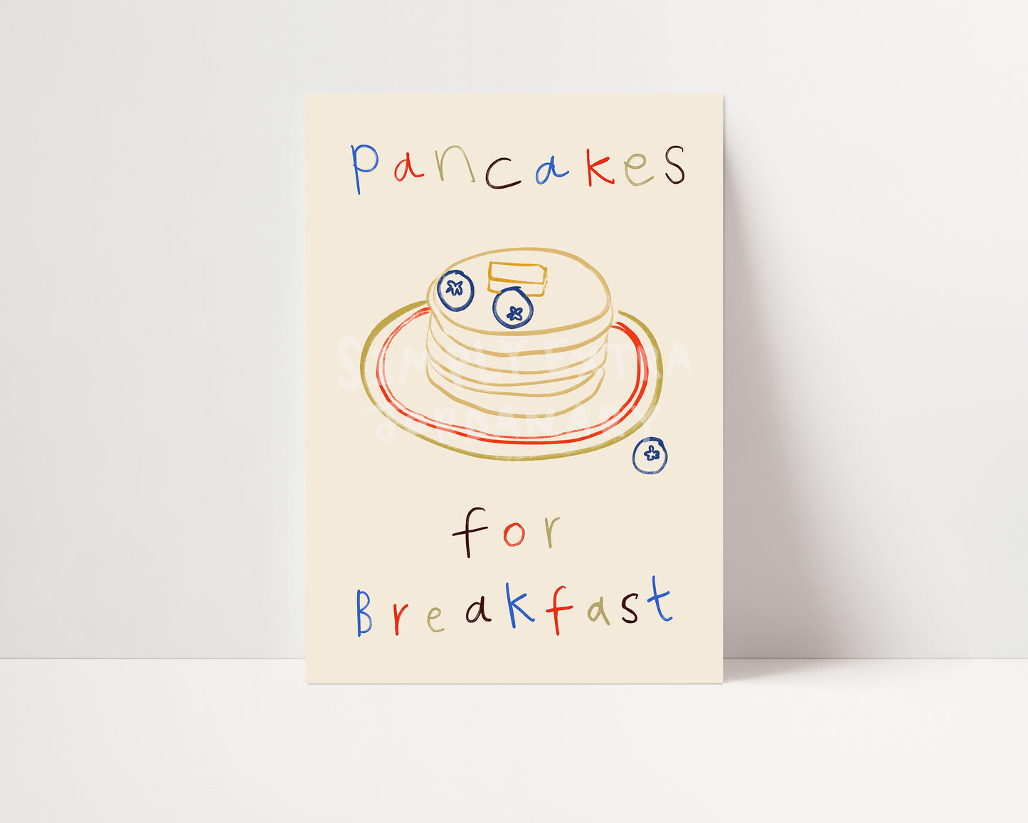 Pancakes For Breakfast | Breakfast Print | UNFRAMED