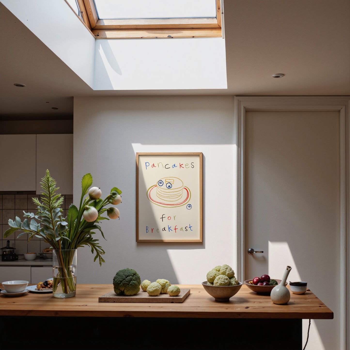 Pancakes For Breakfast | Breakfast Print | UNFRAMED