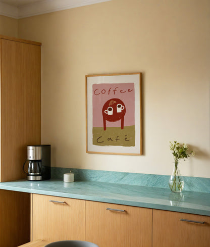 Coffee Cafe | Coffee Table Print | UNFRAMED