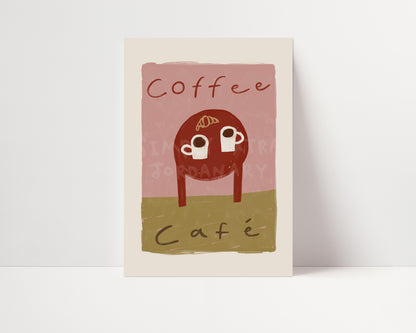 Coffee Cafe | Coffee Table Print | UNFRAMED