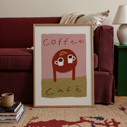 Coffee Cafe | Coffee Table Print | UNFRAMED