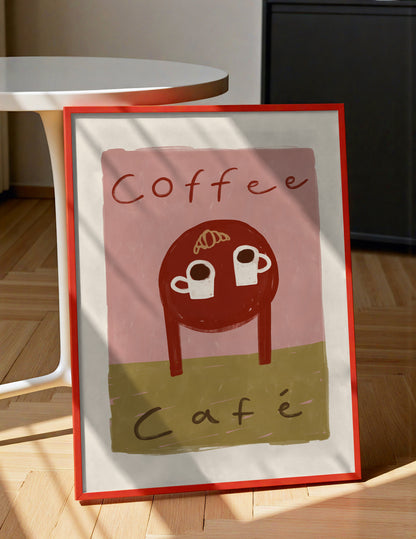 Coffee Cafe | Coffee Table Print | UNFRAMED