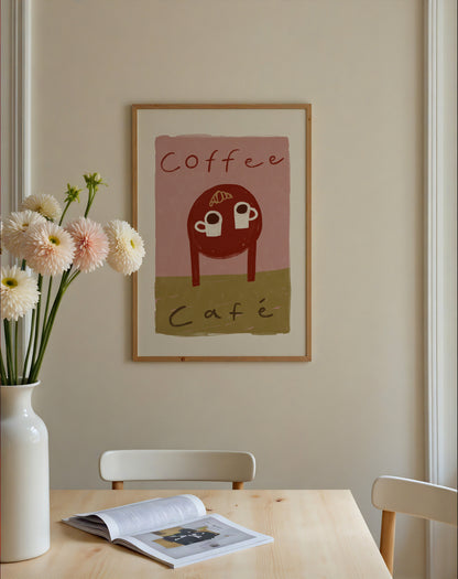 Coffee Cafe | Coffee Table Print | UNFRAMED