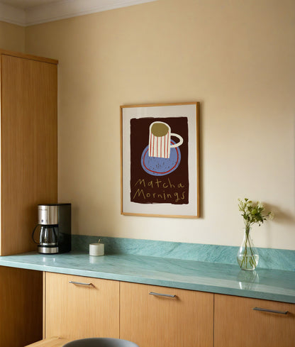Matcha Mornings | Matcha Print | UNFRAMED