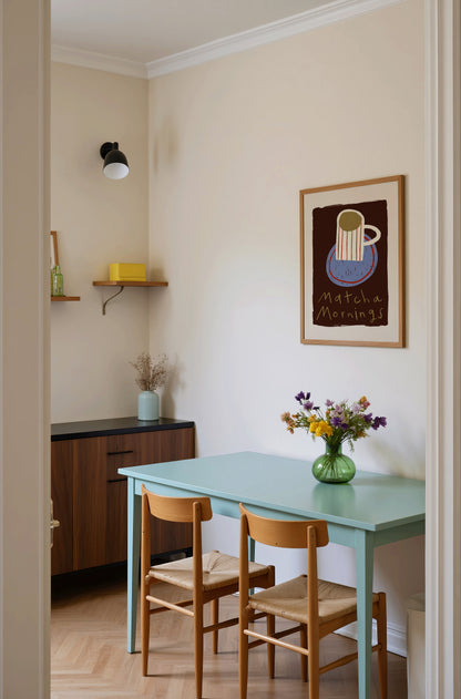Matcha Mornings | Matcha Print | UNFRAMED