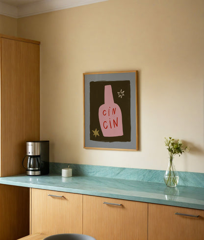 Cin Cin | Wine Print | UNFRAMED