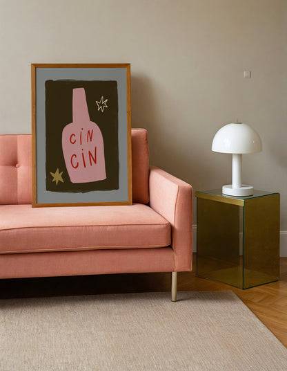Cin Cin | Wine Print | UNFRAMED