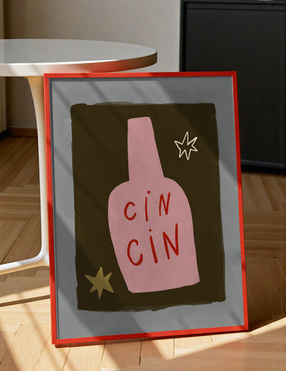 Cin Cin | Wine Print | UNFRAMED