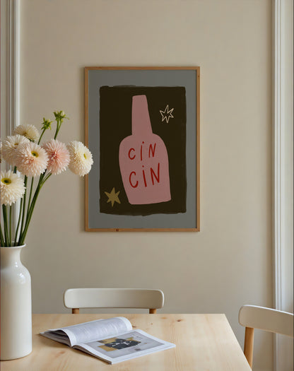Cin Cin | Wine Print | UNFRAMED