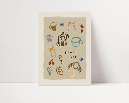 Brunch Club | Kitchen Print | UNFRAMED