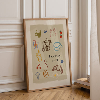 Brunch Club | Kitchen Print | UNFRAMED