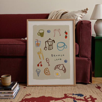 Brunch Club | Kitchen Print | UNFRAMED