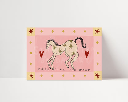 Ride Like The Wind | Horse Print | UNFRAMED