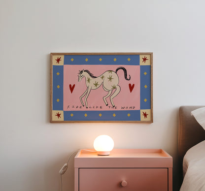Ride Like The Wind | Horse Print | UNFRAMED