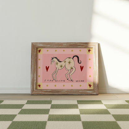 Ride Like The Wind | Horse Print | UNFRAMED