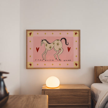 Ride Like The Wind | Horse Print | UNFRAMED