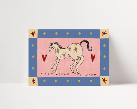 Run Like The Wind | Horse Print | UNFRAMED