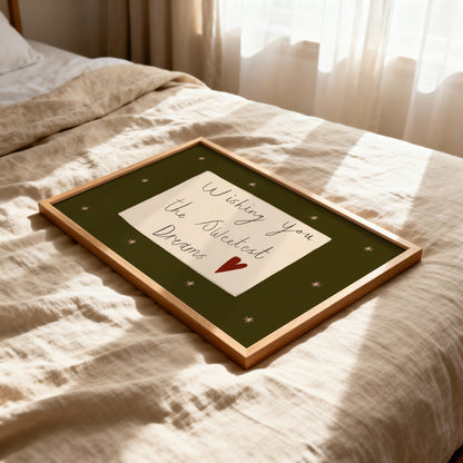 Wishing You The Sweetest Dreams | Handwritten Print | UNFRAMED