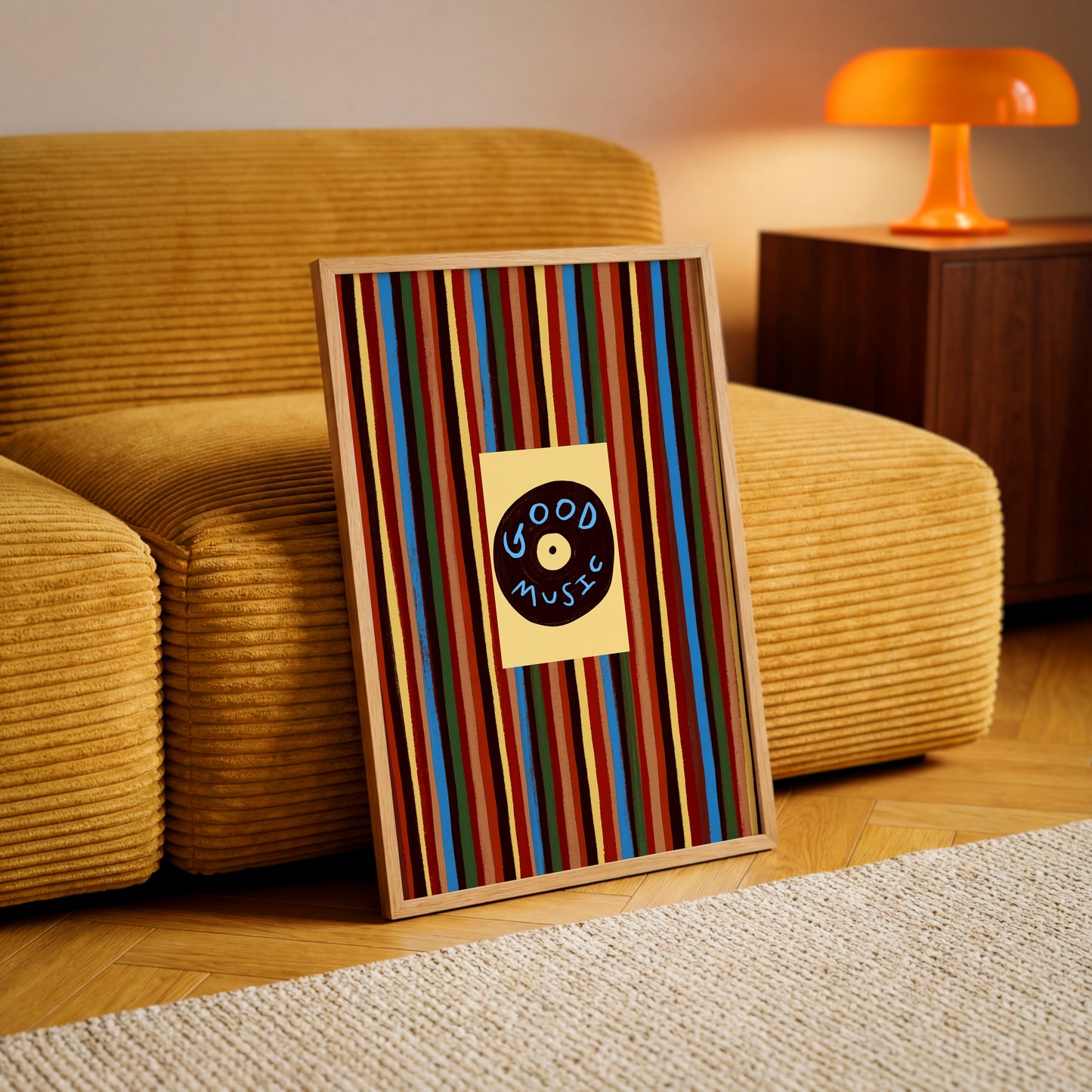 Good Music | Striped Print | UNFRAMED