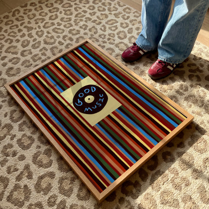 Good Music | Striped Print | UNFRAMED