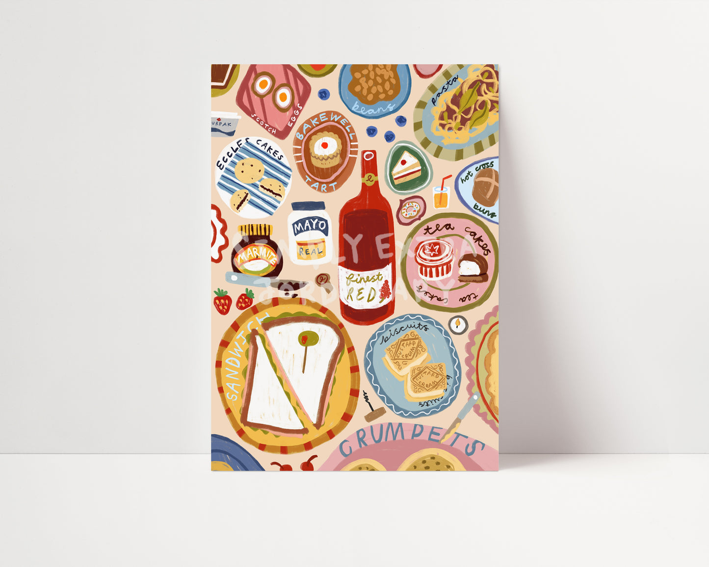 British Foods | Dining Print | UNFRAMED