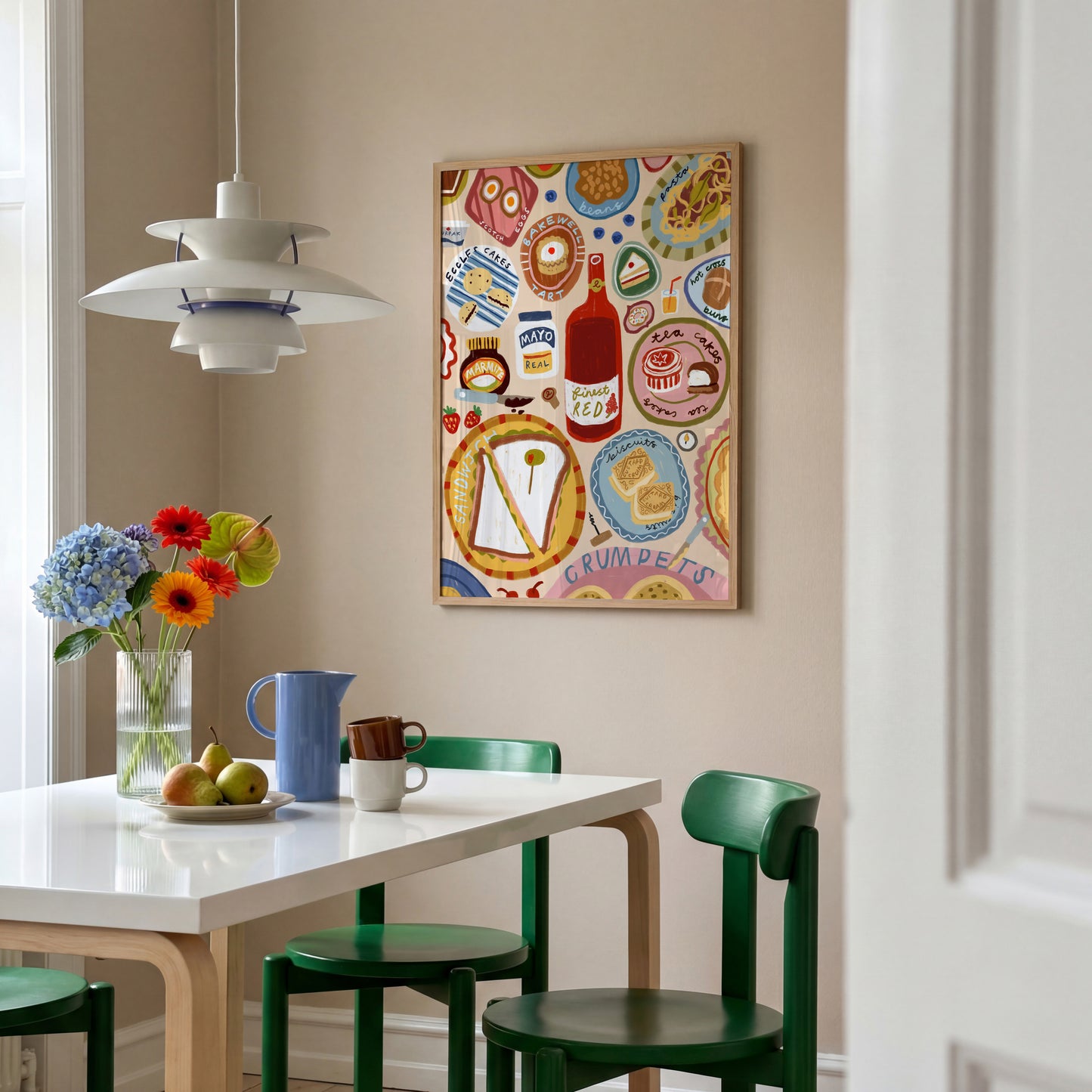 British Foods | Dining Print | UNFRAMED