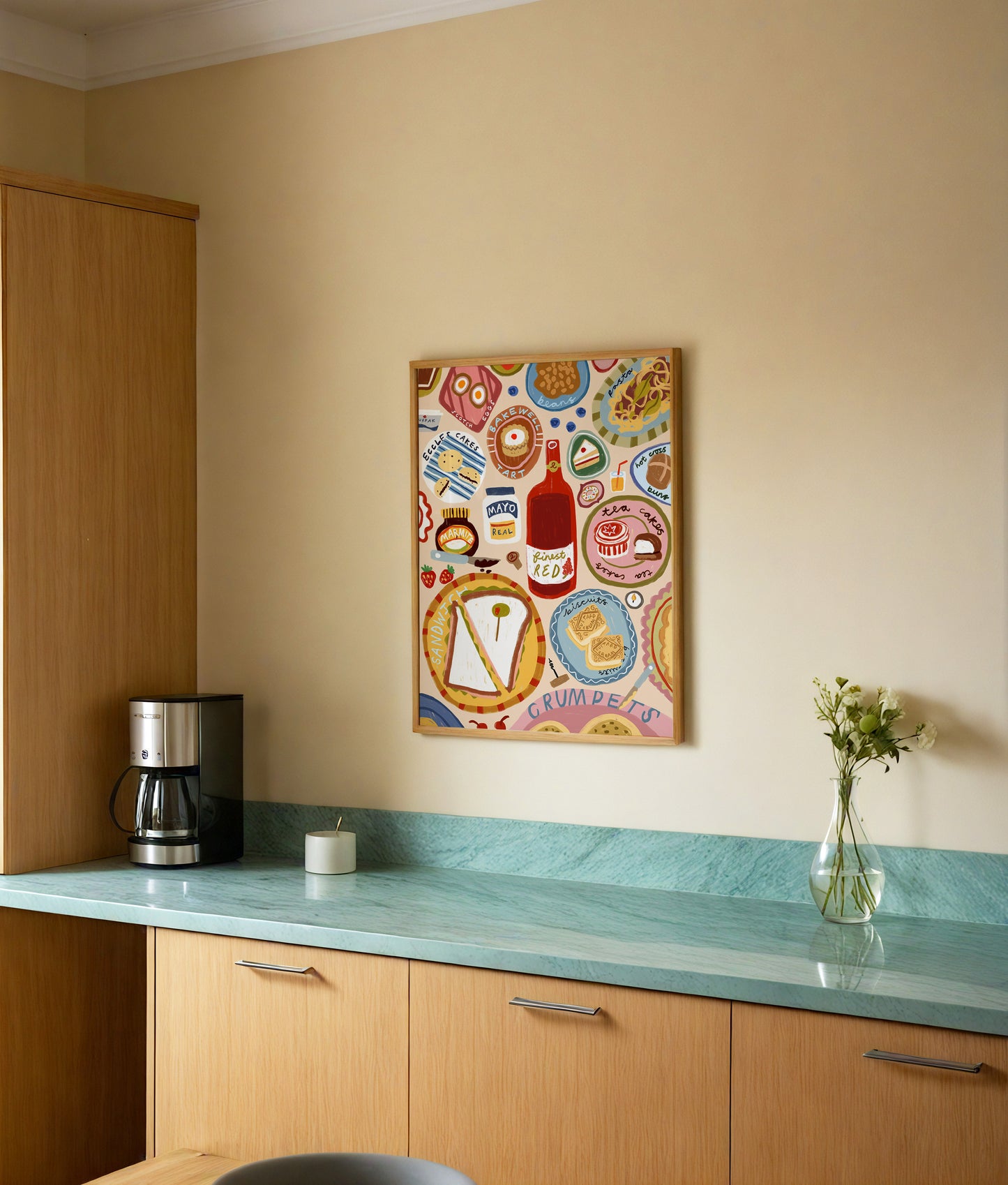 British Foods | Dining Print | UNFRAMED