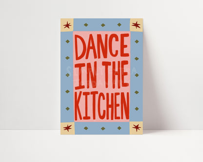 Dance In The Kitchen | Kitchen Print | UNFRAMED