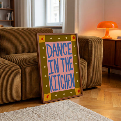 Dance In The Kitchen | Kitchen Print | UNFRAMED