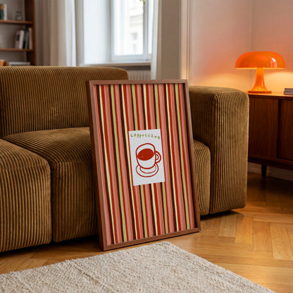 Cappuccino | Striped Print | UNFRAMED
