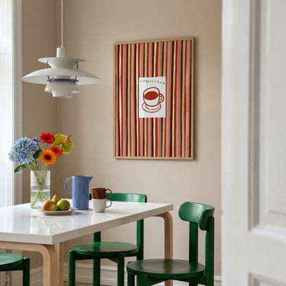 Cappuccino | Striped Print | UNFRAMED