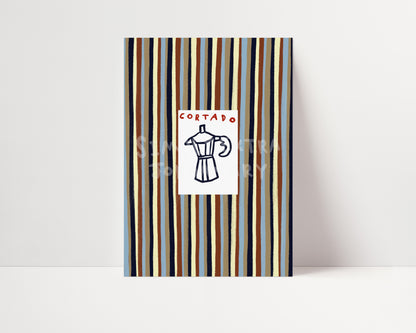 Cortado | Striped Print | UNFRAMED