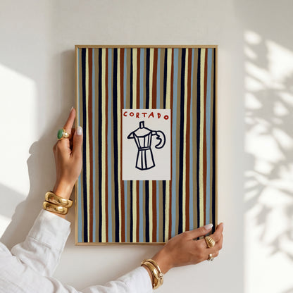 Cortado | Striped Print | UNFRAMED