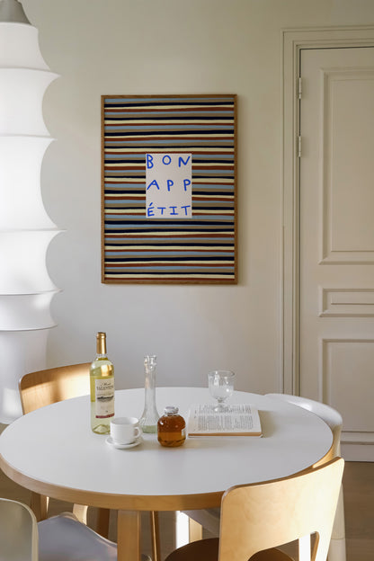 Bon Appetit | Striped Print | UNFRAMED