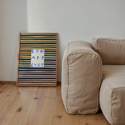 Bon Appetit | Striped Print | UNFRAMED