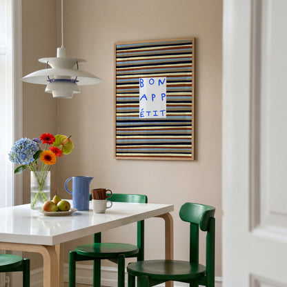 Bon Appetit | Striped Print | UNFRAMED