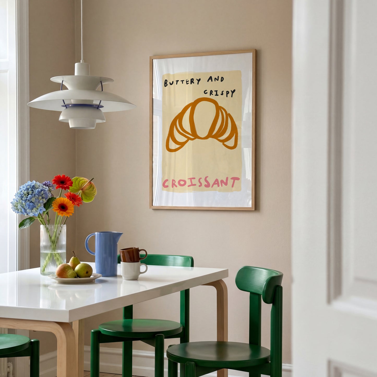 Buttery And Crispy | Croissant Print | UNFRAMED