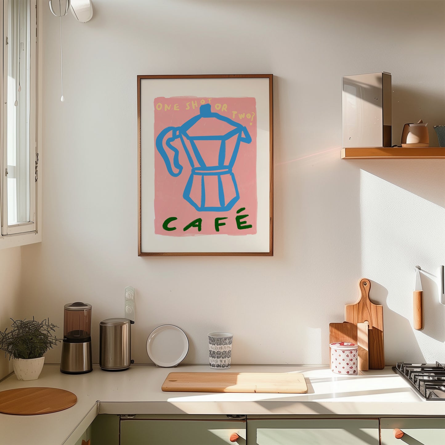 One Shot Or Two? | Coffee Print | UNFRAMED
